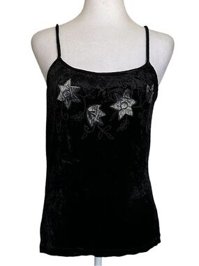NWT Vintage Rene Derhy Women’s Cami Tank Top Velvet Sleeveless Small Whimsigoth